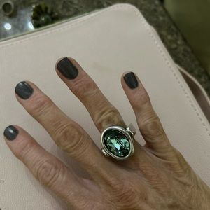 Uno de 50 ring, Size 7 1/2. Matching necklace, never worn. Perfect condition.